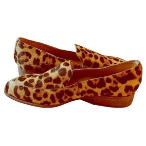 Madewell The Frances Loafer Sz 5M Leopard Print Calf Hair Slip-On Comfort NEW